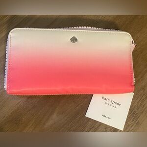 Kate Spade Jae Degrade Radiantpnk Large Continental Wallet-NWT